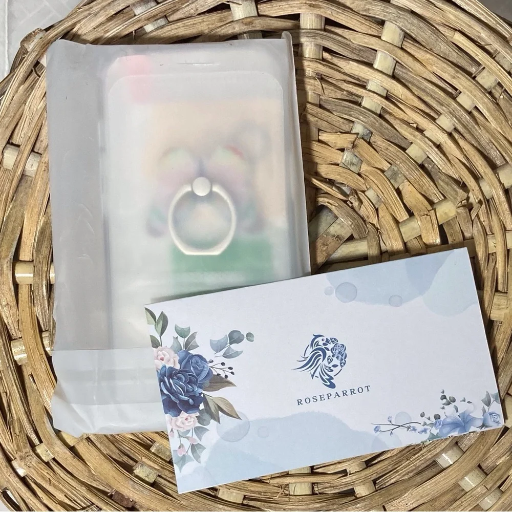 Roseparrot iPhone 14 Pastel Peony Phone Case and Butterfly‎ Ring Holder